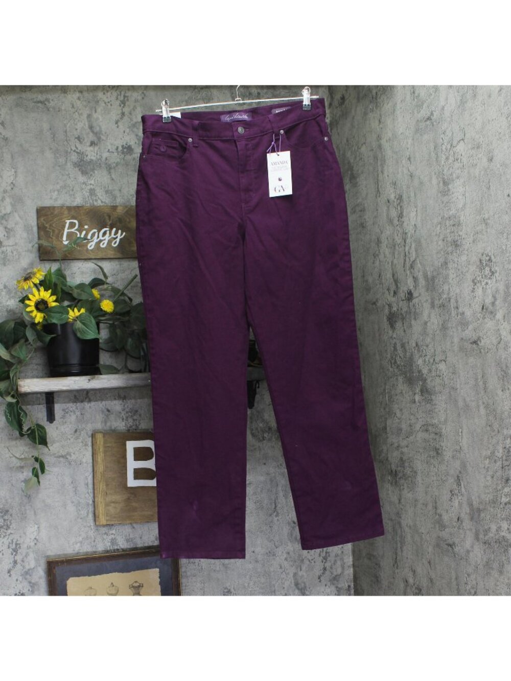 Gloria Vanderbilt Amanda Original Slimming Jeans Electric Violet Purple 16